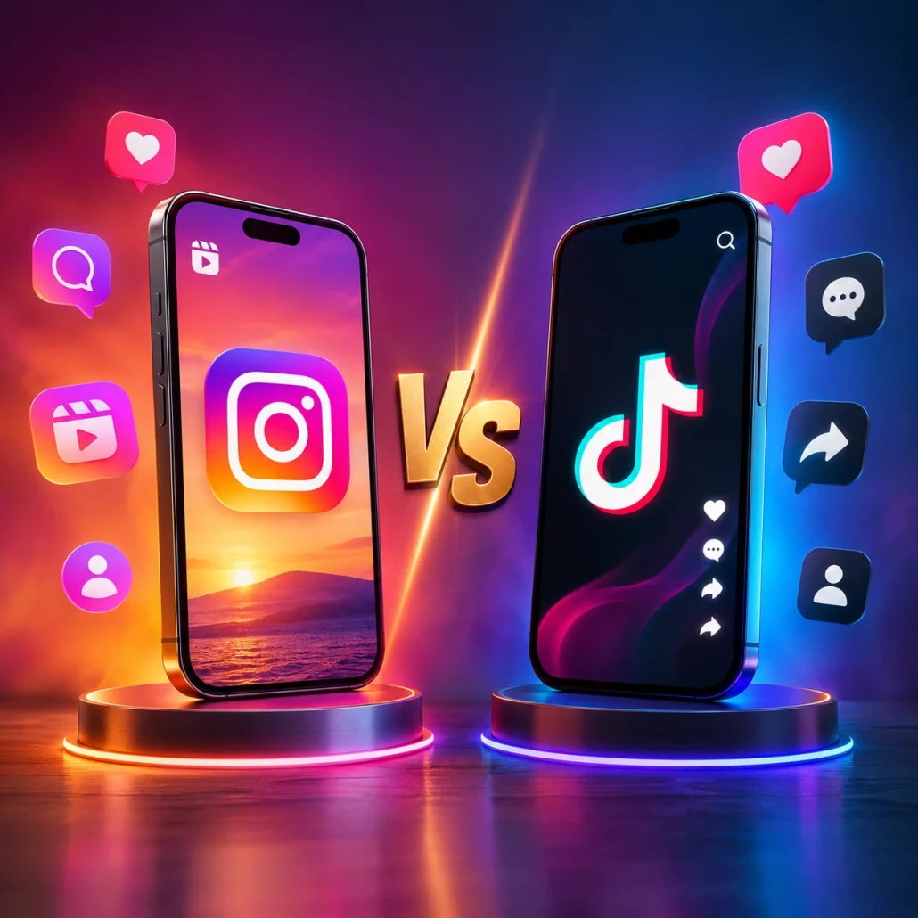 اینستاگرام یا تیک تاک